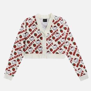 Dumbgood hello kitty cropped cardigan